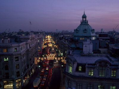 Christmas Lights On Regent's Street, London by Richard Turpin Pricing Limited Edition Print image