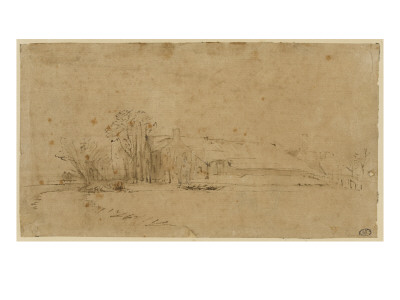 Une Ferme Dans Un Bosquet Pres De L'armsteldijk by Rembrandt Van Rijn Pricing Limited Edition Print image
