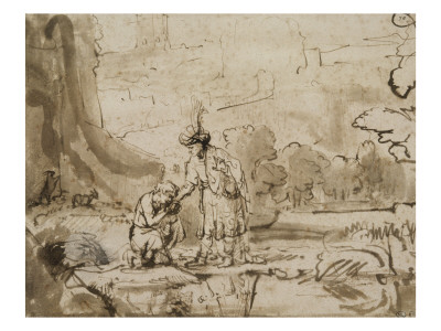 David Prenant Congé De Jonathan by Rembrandt Van Rijn Pricing Limited Edition Print image