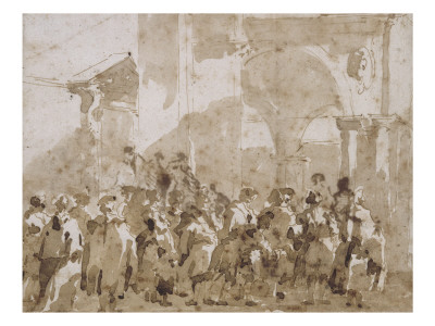 Assemblée De Personnages Vénitiens by Francesco Guardi Pricing Limited Edition Print image