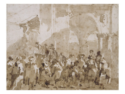 Assemblee De Personnages Venitiens by Francesco Guardi Pricing Limited Edition Print image