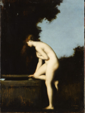Nymphe Au Bord D'une Fontaine by Jean Jacques Henner Pricing Limited Edition Print image