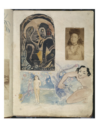 Noa-Noa Album: Tahitian Women And Couples In Nature by Paul Gauguin Pricing Limited Edition Print image