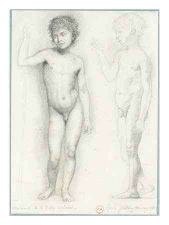 Deux Etudes D'academies D'enfant by Gustave Moreau Pricing Limited Edition Print image