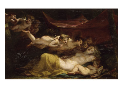 Venus Et L'amour Endormis, Caresses Et Reveilles Par Les Zephyrs by Pierre Paul Prud'hon Pricing Limited Edition Print image