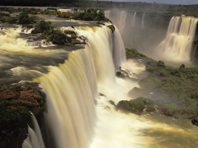 Towering Igwacu Falls Thunders, Brazil by Jerry Ginsberg Pricing Limited Edition Print image