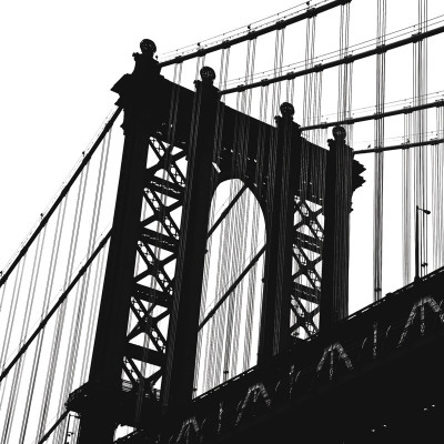 Manhattan Bridge Silhouette (Detail) by Erin Clark Pricing Limited Edition Print image