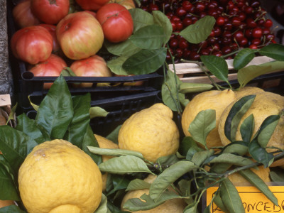 Lemons, Tomatoes And Cherries, Amalfi by Eloise Patrick Pricing Limited Edition Print image