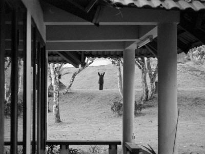 Monk With Stick, Thailand by Eloise Patrick Pricing Limited Edition Print image