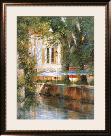 Awnings By The Canal by Michael Longo Pricing Limited Edition Print image