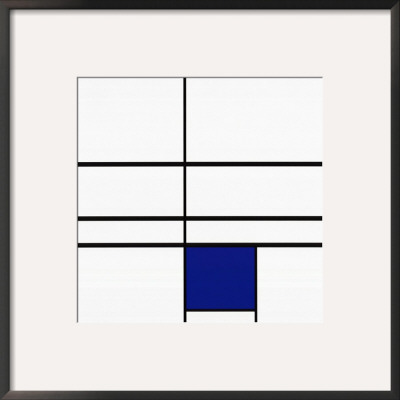 Composition With Blue, C.1935 by Piet Mondrian Pricing Limited Edition Print image