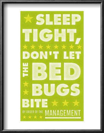 Sleep Tight, Don't Let The Bedbugs Bite (Green & White) by John Golden Pricing Limited Edition Print image