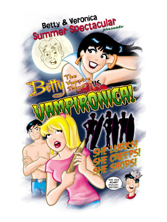Archie Comics Cover: Betty & Veronica Summer Spectacular, Betty The Vampire Slayer And Vampironica by Dan Parent Pricing Limited Edition Print image