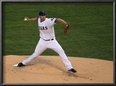 San Francisco Giants V Texas Rangers, Game 3: Colby Lewis by Stephen Dunn Pricing Limited Edition Print image