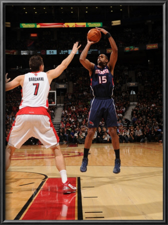 Atlanta Hawks V Toronto Raptors: Al Horford And Andrea Bargnani by Ron Turenne Pricing Limited Edition Print image