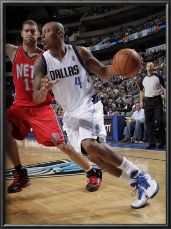 New Jersey Nets V Dallas Mavericks: Caron Butler And Brook Lopez by Glenn James Pricing Limited Edition Print image