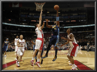 Denver Nuggets V Toronto Raptors: Nen And Andrea Bargnani by Ron Turenne Pricing Limited Edition Print image