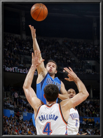 Dallas Mavericks V Oklahoma City Thunder: Jose Barea And Nick Collison by Layne Murdoch Pricing Limited Edition Print image