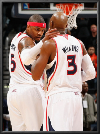 Indiana Pacers V Atlanta Hawks: Josh Smith And Damien Wilkins by Kevin Cox Pricing Limited Edition Print image
