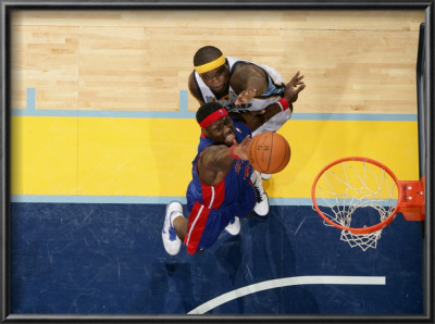 Detroit Pistons V Memphis Grizzlies: Ben Wallace And Zach Randolph by Joe Murphy Pricing Limited Edition Print image