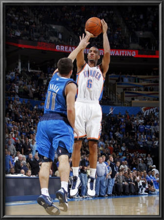 Dallas Mavericks V Oklahoma City Thunder: Eric Maynor And Jose Barea by Layne Murdoch Pricing Limited Edition Print image