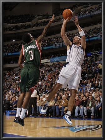 Milwaukee Bucks V Dallas Mavericks: Jason Kidd And Brandon Jennings by Danny Bollinger Pricing Limited Edition Print image