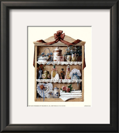 Shelf With Ribbon Swag by T. C. Chiu Pricing Limited Edition Print image