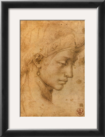 Testa Femminile Di Profilo by Michelangelo Buonarroti Pricing Limited Edition Print image