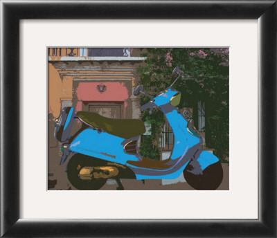 Blue Motor Scooter by Nelson Figueredo Pricing Limited Edition Print image