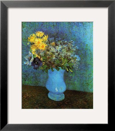 Vase With Lilacs, Daisies And Anemone by Vincent Van Gogh Pricing Limited Edition Print image