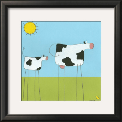 Stick-Leg Cow I by Erica J. Vess Pricing Limited Edition Print image