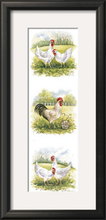 Rooster And Four Chickens by Peggy Thatch Sibley Pricing Limited Edition Print image