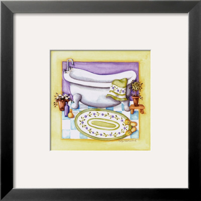 Yellow Bathroom, Tub by Kathy Middlebrook Pricing Limited Edition Print image