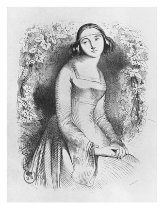 Heloise, Illustration From 'Lettres D'heloise Et D'abelard', 1839 by Jean Francois Gigoux Pricing Limited Edition Print image
