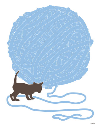 Blue Ball Of Yarn by Avalisa Pricing Limited Edition Print image