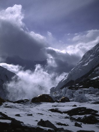 Tents On The Southside Of Everest Advanced Base Camp by Michael Brown Pricing Limited Edition Print image