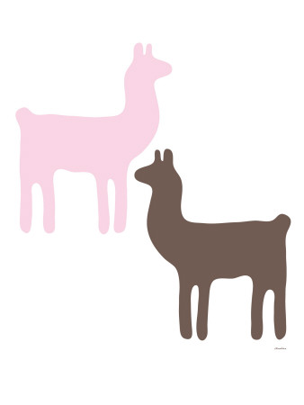 Pink Llama Couple by Avalisa Pricing Limited Edition Print image
