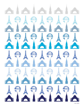 Blue Travel Architecture by Avalisa Pricing Limited Edition Print image