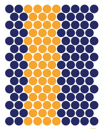 Blue Orange Dots by Avalisa Pricing Limited Edition Print image