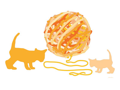 Orange Ball Of Yarn by Avalisa Pricing Limited Edition Print image
