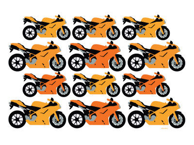 Orange Ducati by Avalisa Pricing Limited Edition Print image