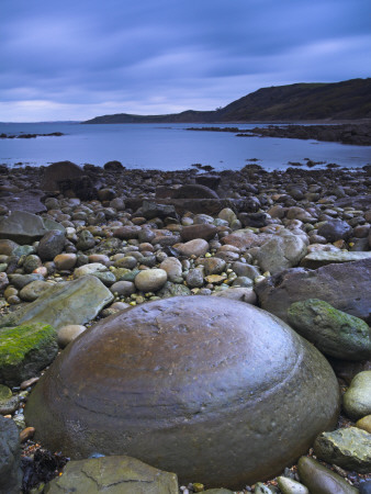 Evening On Rocky Shore At Osmington Mills, Jurassic Coast World Heritage Site, Dorset, England by Adam Burton Pricing Limited Edition Print image