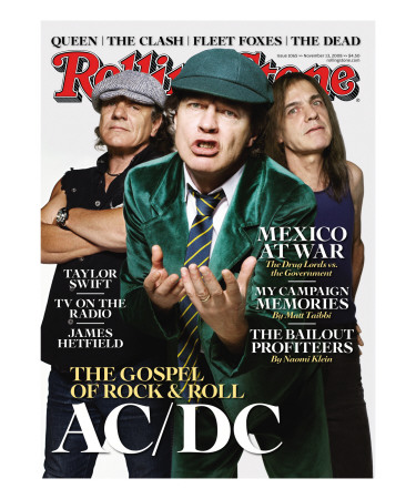 Ac/Dc, Rolling Stone No. 1065, November 13, 2008 by James Dimmock Pricing Limited Edition Print image