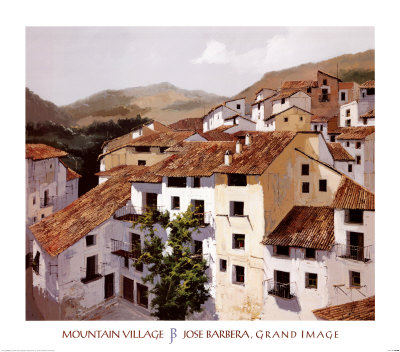 Mountain Village by Jose Barbera Pricing Limited Edition Print image