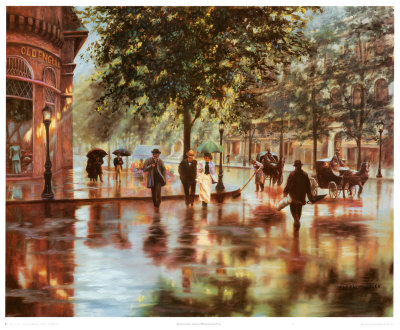 Spring Showers, London by Eleanor Polen Pricing Limited Edition Print image