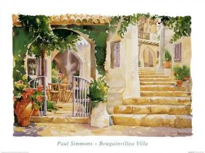 Bougainvillea Villa by Paul Simmons Pricing Limited Edition Print image