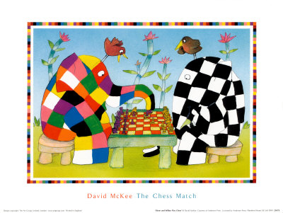 Elmer And Wilbur Play Chess by David Mckee Pricing Limited Edition Print image