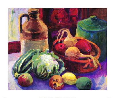 Vegetables And Stone Crocks by Wendy Hoile Pricing Limited Edition Print image