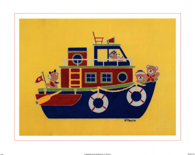 Bears On Boats I by Shelly Rasche Pricing Limited Edition Print image