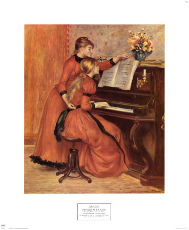 Two Girls At The Piano, 1883 by Pierre-Auguste Renoir Pricing Limited Edition Print image